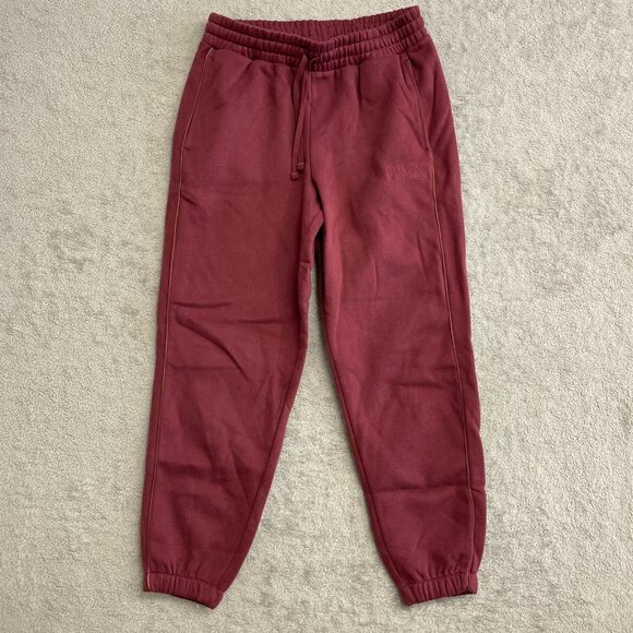 NWOT Puma Women's M Burgundy Joggers Sweatpants Cotton & Polyester Blend - Picture 1 of 6